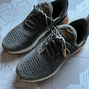 Nike Air Max 270 Sneakers - Green and Gold